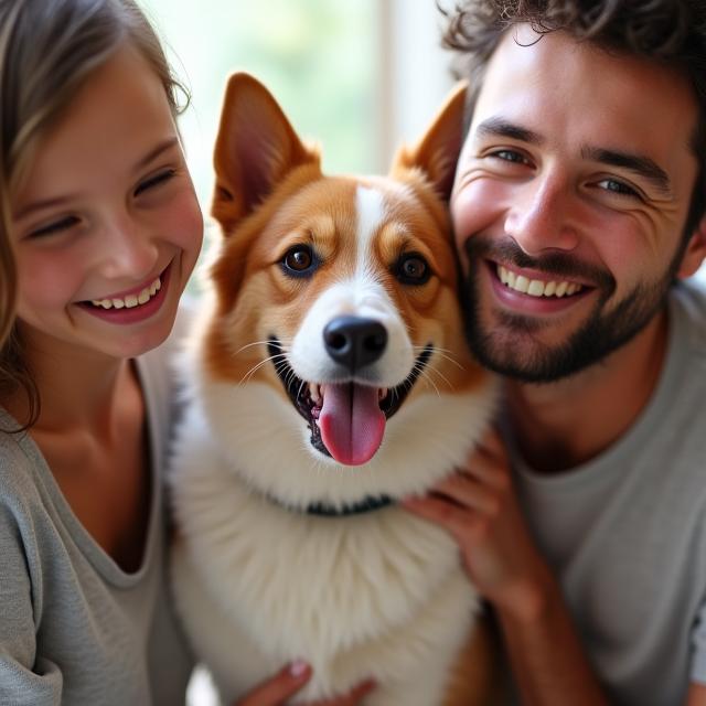 Tieradoption glückliche Familien