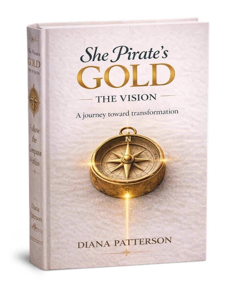 The Vision by Diana Patterson featuring a golden compass symbolizing transformation and inner guidance
